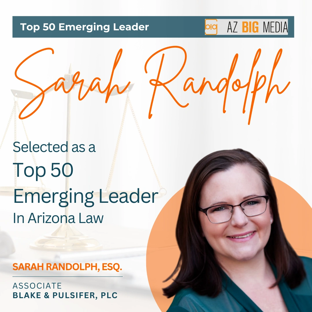 Sarah Randolph Threads Sarah R. Randolph: Emerging Leader in Arizona Estate Law | Blake & Pulsifer